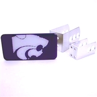 Kansas State Universal Hitch Receiver W/domed Emblem - Purple Background