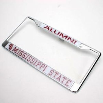 Mississippi State Alumni Metal License Plate Frame W/domed Insert - Alumni/miss State