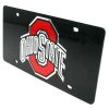 Ohio State Inlaid Acrylic License Plate - Black Background