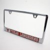 Texas Metal License Plate Frame W/domed Insert - Orange Background