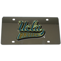 Ucla Inlaid Acrylic License Plate - Silver Mirror Background