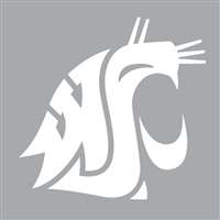 Washington State Cougars 3" x 4" Transfer Decal - White