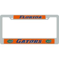 Florida Metal License Plate Frame W/domed Insert - Orange Background