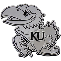 Kansas Jayhawks Metal Chromed Auto Emblem