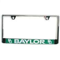 Baylor Bears Metal License Plate Frame w/Domed Insert