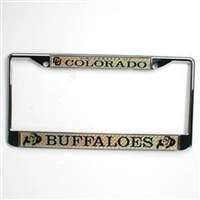 Colorado Buffaloes Metal License Plate Frame w/Domed Insert