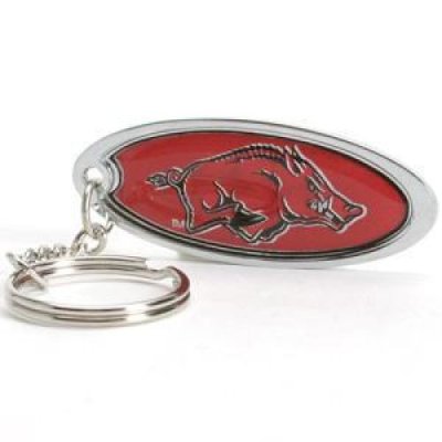 Arkansas Metal Key Chain W/domed Insert