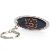 Auburn Metal Key Chain W/domed Insert