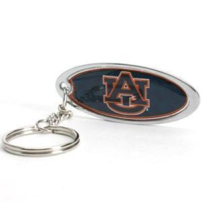 Auburn Metal Key Chain W/domed Insert