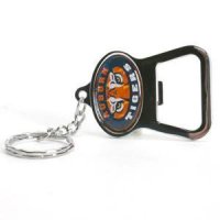 Auburn Metal Key Chain And Bottle Opener W/domed Insert