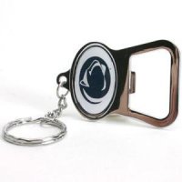 Penn State Metal Key Chain And Bottle Opener W/domed Insert