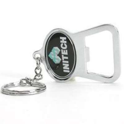 Initech Metal Key Chain And Bottle Opener W/Domed Insert