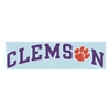 Clemson Decal - Arched Clemson With Paw