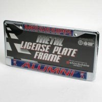 Mississippi "alumni" License Frame - Chrome