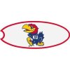 Kansas Jayhawks Metal Key Chain W/domed Insert