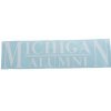 Michigan 3"x10" Alumni Transfer Decal - White