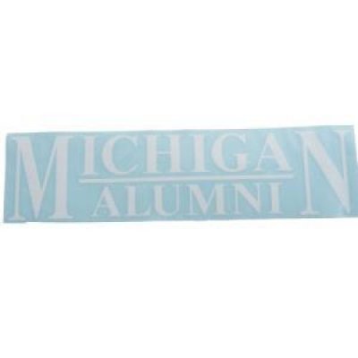 Michigan 3"x10" Alumni Transfer Decal - White