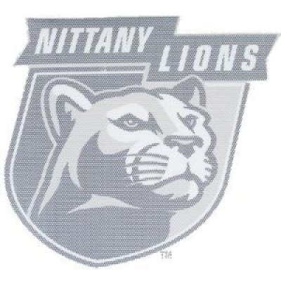 Penn State Perforated Vinyl Window Decal-nittany Lions Over Mascot Head