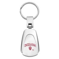 Indiana Chrome Color Teardrop Key Chain