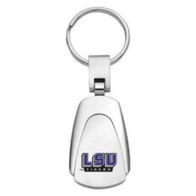 Lsu Chrome Color Teardrop Key Chain