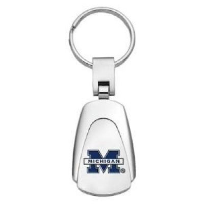 Michigan Chrome Color Teardrop Key Chain