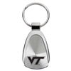 Virginia Tech Chrome Teardrop Key Chain