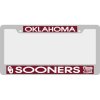 Oklahoma Sooners Metal License Plate Frame W/domed Insert - Crimson Background