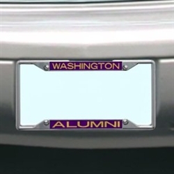 Washington Metal Alumni Inlaid Acrylic License Plate Frame