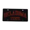 Oklahoma State Cowboys Inlaid Acrylic License Plate - Black