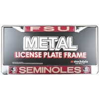 Florida State Seminoles Metal License Plate Frame W/domed Insert