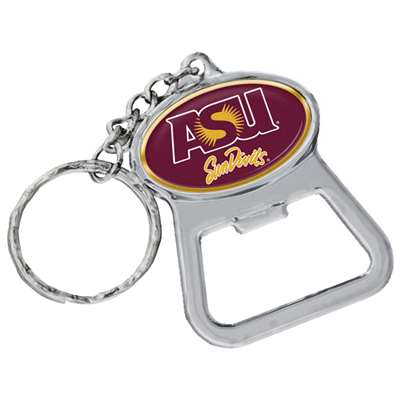 Arizona State Sun Devils Metal Key Chain And Bottle Opener W/domed Insert