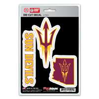 Arizona State Sun Devils Decals - 3 Pack