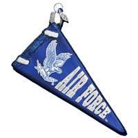 Air Force Falcons Glass Christmas Ornament - Pennant