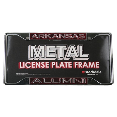 Arkansas Razorbacks Metal Alumni Inlaid Acrylic License Plate Frame