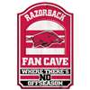 Arkansas Razorbacks Fan Cave Wood Sign