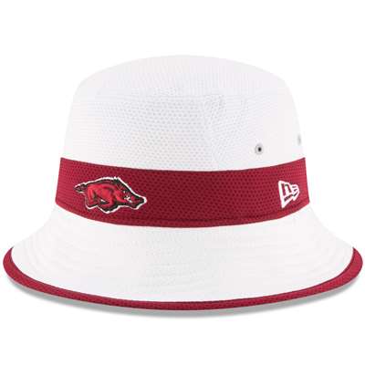 Arkansas Razorbacks New Era Training Bucket Hat - White