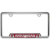 Arkansas Razorbacks Stainless Steel License Plate Frame