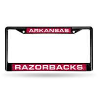 Arkansas Razorbacks Inlaid Acrylic Black License Plate Frame