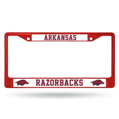 Arkansas Razorbacks Team Color Chrome License Plate Frame