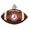 Alabama Crimson Tide Glass Christmas Ornament - Football