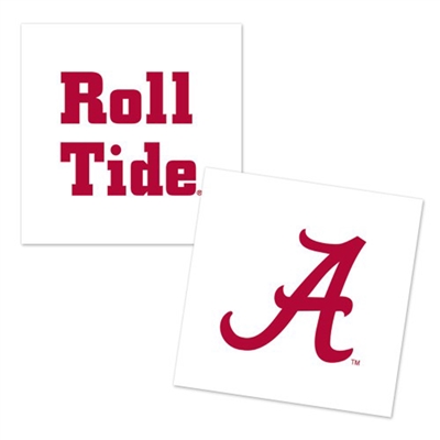 Alabama Crimson Tide Temporary Tattoo - 4 Pack