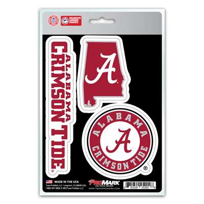 Alabama Crimson Tide Decals - 3 Pack