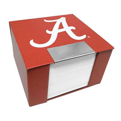 Alabama Crimson Tide Leather Memo Cube Holder