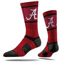 Alabama Crimson Tide Strideline Premium Crew Sock - Crimson