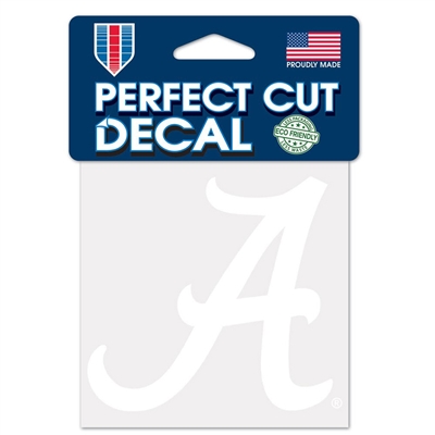 Alabama Crimson Tide Perfect Cut Decal - White