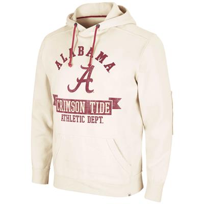 Alabama Crimson Tide Colosseum Steel Diamond Hoodie - Cream