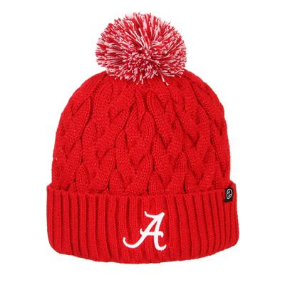 Alabama Crimson Tide Zephyr Womens Sherpa Pom Knit