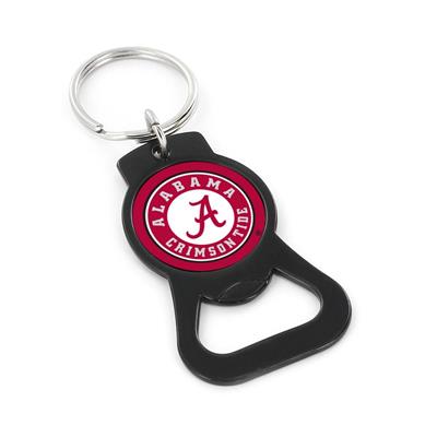 Alabama Crimson Tide Bottle Opener Keychain - Blac