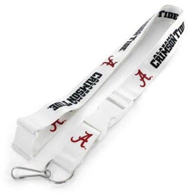 Alabama Crimson Tide Logo Lanyard - White