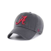 Alabama Crimson Tide 47 Brand Clean Up Adjustable Hat - Charcoal